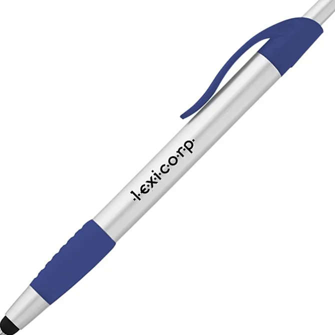 Simplistic Stylus Grip Pen - Silver - 24 hr