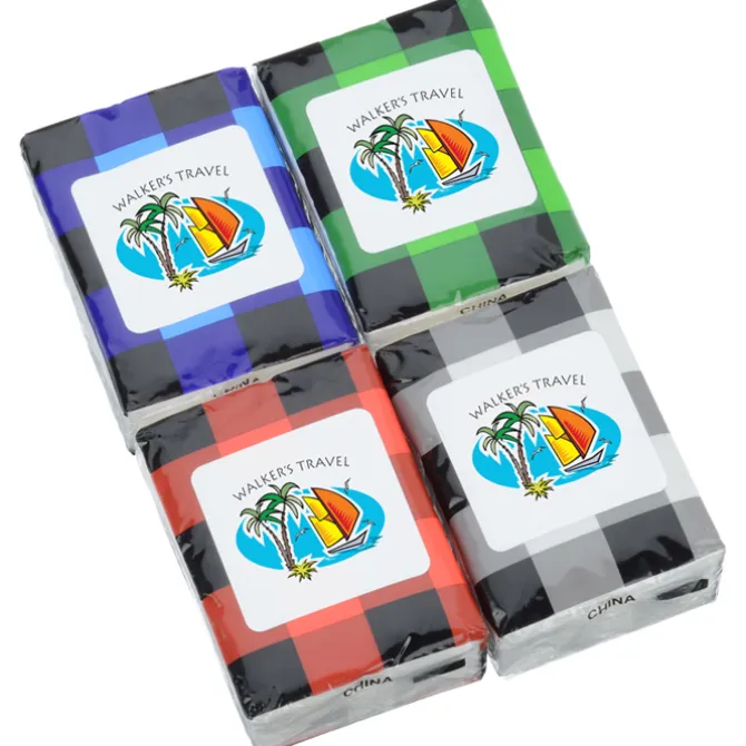 Small Tissue Packet - Plaid - 24 hr