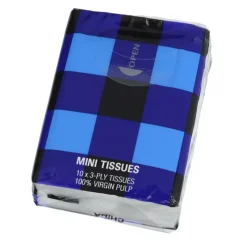 Small Tissue Packet - Plaid - 24 hr