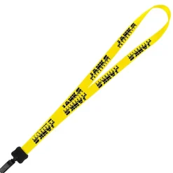 Smooth Nylon Lanyard - 3/4 inches - 36 inches - Plastic Bulldog Clip