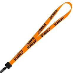 Smooth Nylon Lanyard - 3/4 inches - 36 inches - Plastic Bulldog Clip