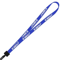 Smooth Nylon Lanyard - 3/4 inches - 36 inches - Plastic Bulldog Clip
