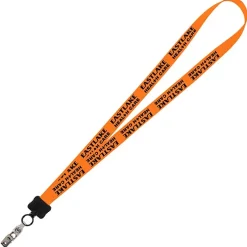 Smooth Nylon Lanyard - 3/4 inches - 34 inches - Snap with Metal Bulldog Clip