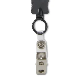 Smooth Nylon Lanyard - 3/4 inches - 34 inches - Snap with Metal Bulldog Clip