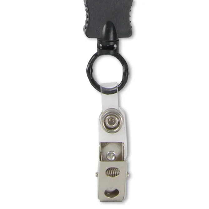 Smooth Nylon Lanyard - 3/4 inches - 34 inches - Snap with Metal Bulldog Clip