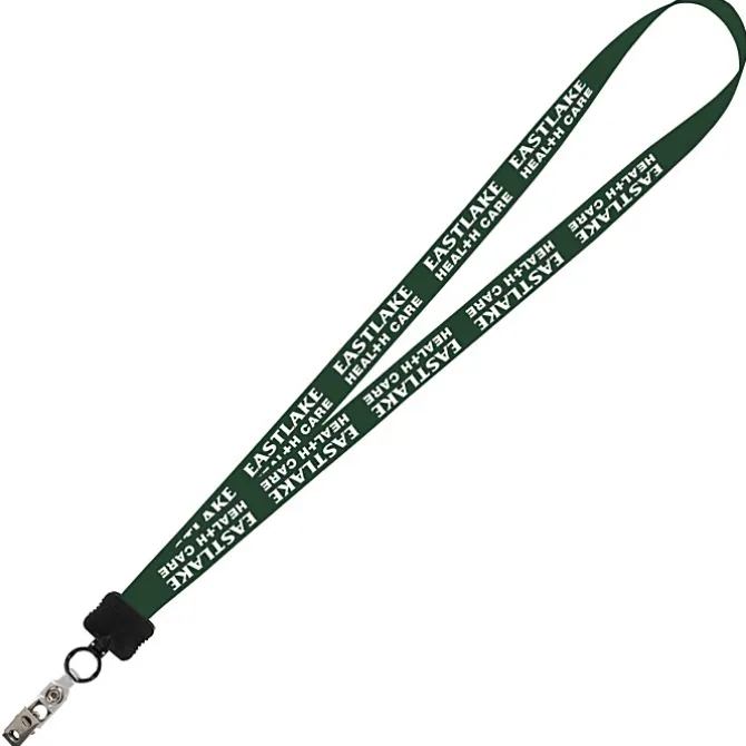 Smooth Nylon Lanyard - 3/4 inches - 36 inches - Snap with Metal Bulldog Clip
