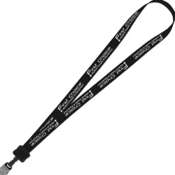 Smooth Nylon Lanyard - 3/4 inches - 34 inches - Large Metal Bulldog Clip