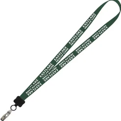 Smooth Nylon Lanyard - 3/4 inches - 32 inches - Snap with Metal Bulldog Clip