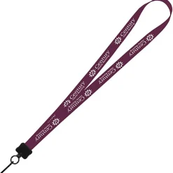Smooth Nylon Lanyard - 3/4 inches - 32 inches - Metal Swivel Snap Hook