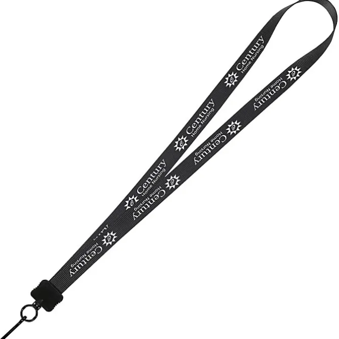 Smooth Nylon Lanyard - 3/4 inches - 32 inches - Metal Swivel Snap Hook - 24 hr
