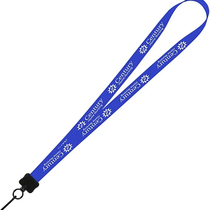 Smooth Nylon Lanyard - 3/4 inches - 32 inches - Metal Swivel Snap Hook - 24 hr