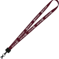 Smooth Nylon Lanyard - 3/4 inches - 34 inches - Metal Lobster Claw - 24 hr