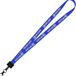 Smooth Nylon Lanyard - 3/4 inches - 34 inches - Metal Lobster Claw - 24 hr