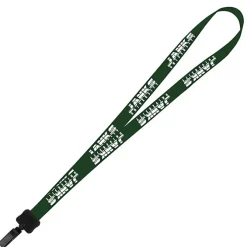 Smooth Nylon Lanyard - 3/4 inches - 36 inches - Plastic Bulldog Clip - 24 hr