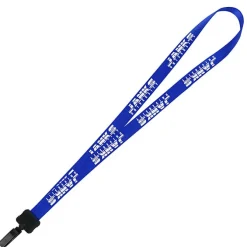 Smooth Nylon Lanyard - 3/4 inches - 32 inches - Plastic Bulldog Clip