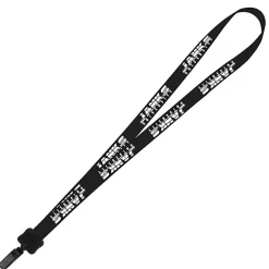 Smooth Nylon Lanyard - 3/4 inches - 32 inches - Plastic Bulldog Clip
