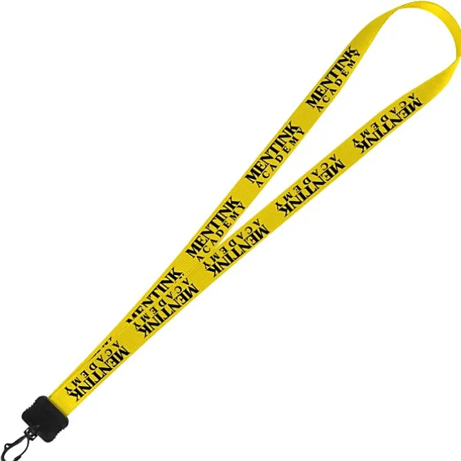 Smooth Nylon Lanyard - 3/4 inches - 34 inches - Plastic Swivel Snap Hook