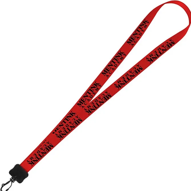 Smooth Nylon Lanyard - 3/4 inches - 34 inches - Plastic Swivel Snap Hook