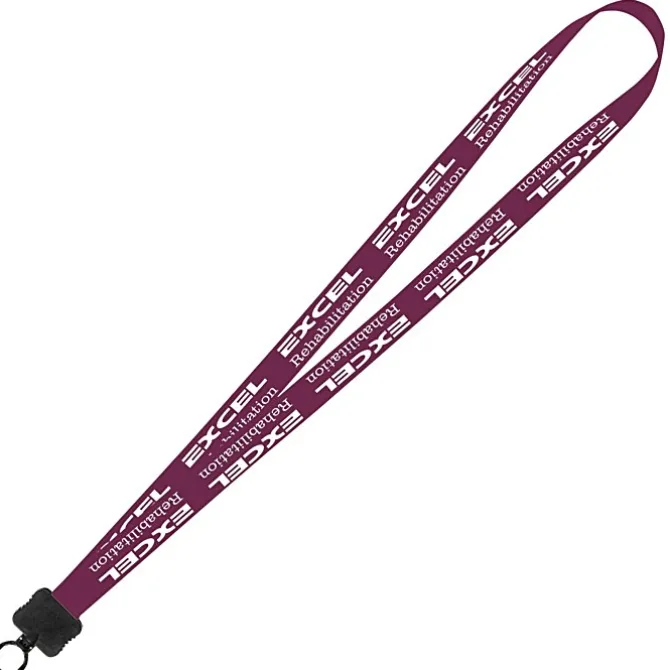 Smooth Nylon Lanyard - 3/4 inches - 32 inches - Plastic O-Ring