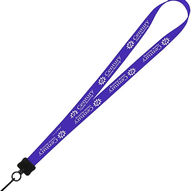 Smooth Nylon Lanyard - 3/4 inches - 34 inches - Metal Swivel Snap Hook - 24 hr