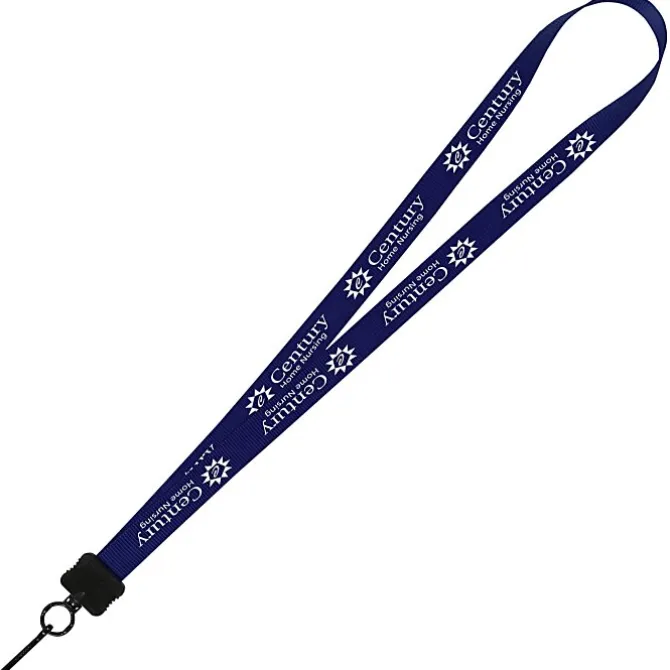 Smooth Nylon Lanyard - 3/4 inches - 34 inches - Metal Swivel Snap Hook - 24 hr