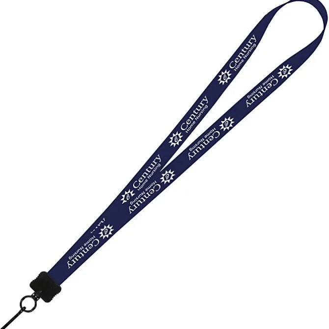 Smooth Nylon Lanyard - 3/4 inches - 34 inches - Metal Swivel Snap Hook - 24 hr