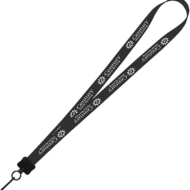 Smooth Nylon Lanyard - 3/4 inches - 34 inches - Metal Swivel Snap Hook - 24 hr