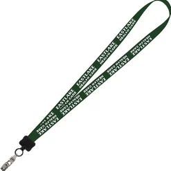 Smooth Nylon Lanyard - 3/4 inches - 32 inches - Snap with Metal Bulldog Clip - 24 hr