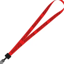 Smooth Nylon Lanyard - 3/4 inches - 36 inches - Large Metal Bulldog Clip - 24 hr