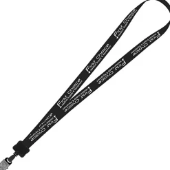 Smooth Nylon Lanyard - 3/4 inches - 36 inches - Large Metal Bulldog Clip - 24 hr
