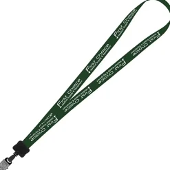 Smooth Nylon Lanyard - 3/4 inches - 36 inches - Large Metal Bulldog Clip - 24 hr