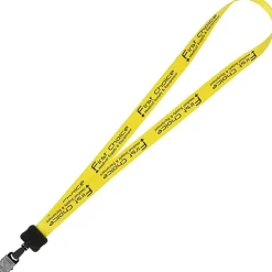 Smooth Nylon Lanyard - 3/4 inches - 36 inches - Large Metal Bulldog Clip - 24 hr