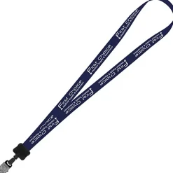 Smooth Nylon Lanyard - 3/4 inches - 36 inches - Large Metal Bulldog Clip - 24 hr