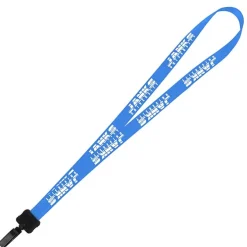 Smooth Nylon Lanyard - 3/4 inches - 34 inches - Plastic Bulldog Clip - 24 hr