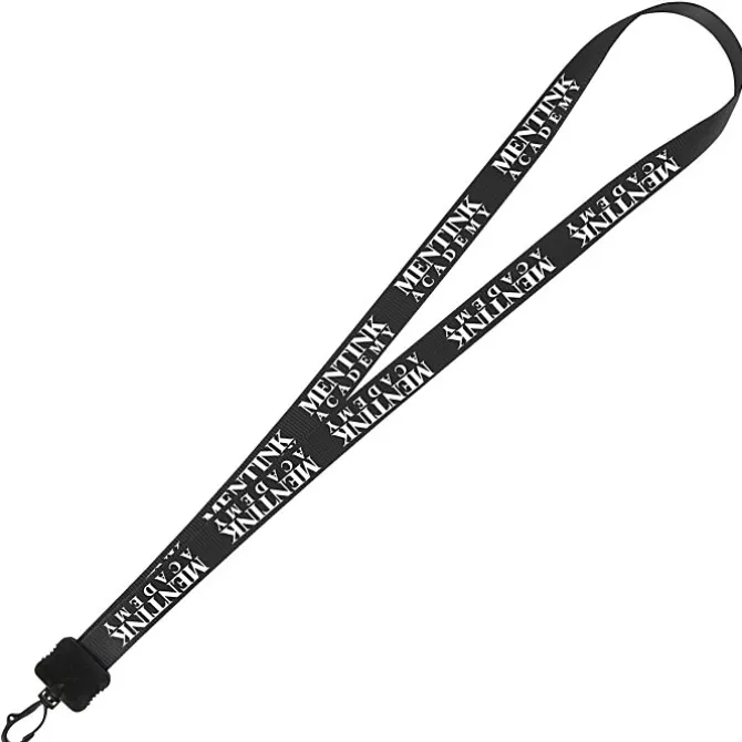 Smooth Nylon Lanyard - 3/4 inches - 34 inches - Plastic Swivel Snap Hook - 24 hr