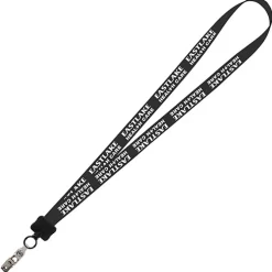 Smooth Nylon Lanyard - 3/4 inches - 36 inches - Snap with Metal Bulldog Clip - 24 hr