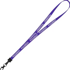 Smooth Nylon Lanyard - 1/2 inch - 36 inches - Metal Lobster Claw