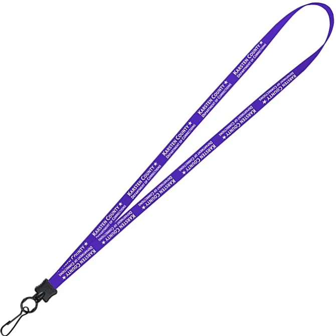 Smooth Nylon Lanyard - 1/2 inch - 36 inches - Metal Swivel Snap Hook