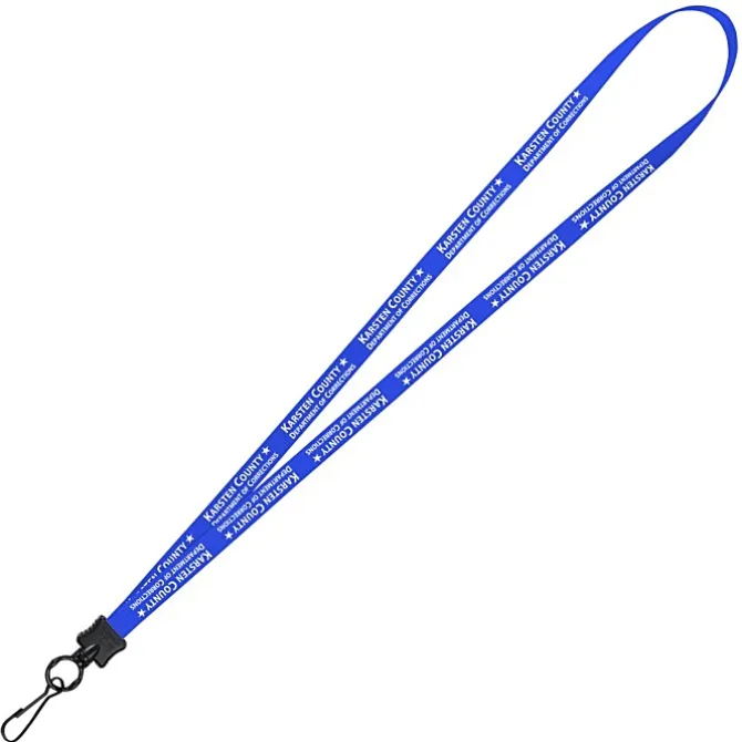 Smooth Nylon Lanyard - 1/2 inch - 36 inches - Metal Swivel Snap Hook
