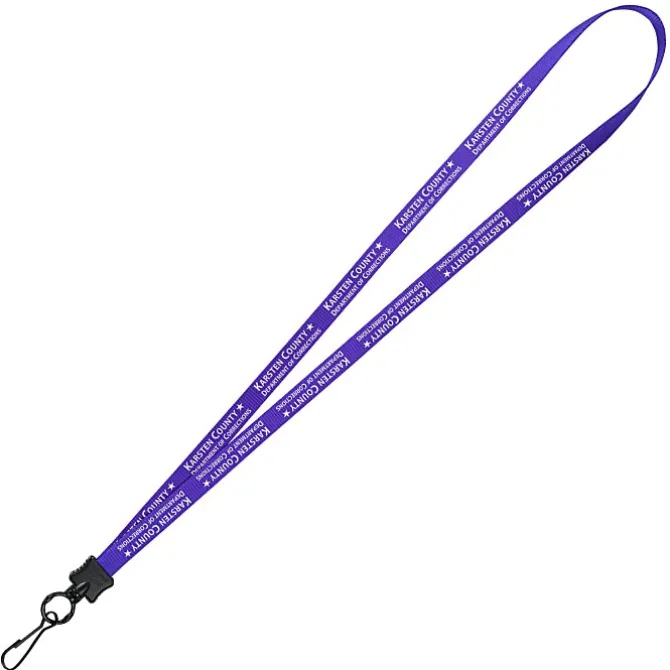 Smooth Nylon Lanyard - 1/2 inch - 36 inches - Metal Swivel Snap Hook