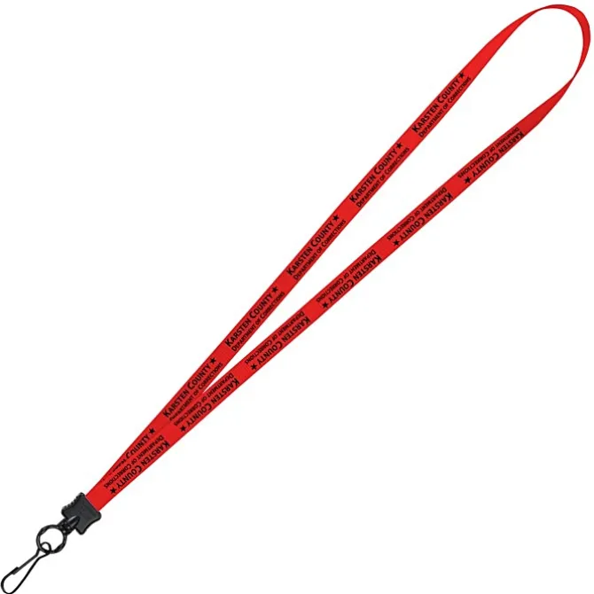 Smooth Nylon Lanyard - 1/2 inch - 36 inches - Metal Swivel Snap Hook