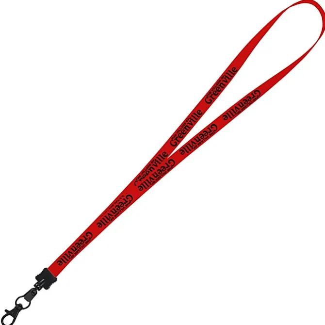 Smooth Nylon Lanyard - 1/2 inch - 34 inches - Metal Lobster Claw