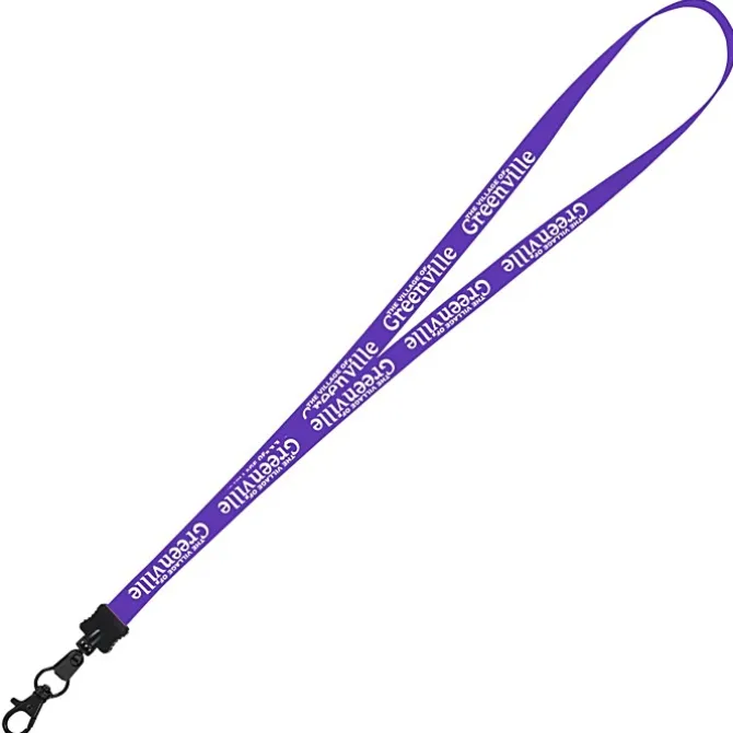 Smooth Nylon Lanyard - 1/2 inch - 32 inches - Metal Lobster Claw