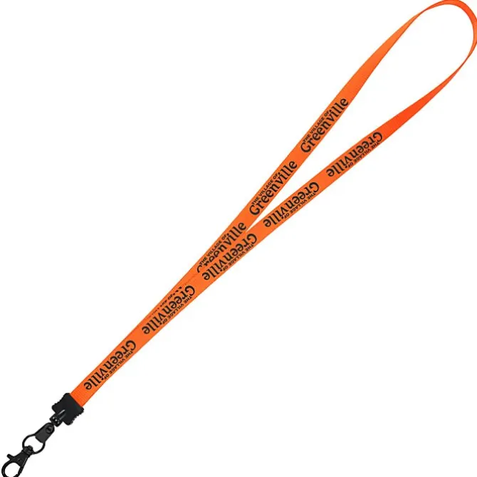 Smooth Nylon Lanyard - 1/2 inch - 32 inches - Metal Lobster Claw
