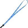 Smooth Nylon Lanyard - 1/2 inch - 32 inches - Plastic Bulldog Clip