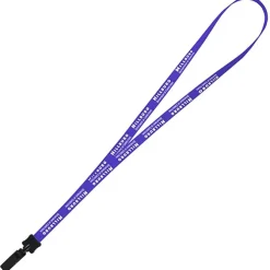 Smooth Nylon Lanyard - 1/2 inch - 32 inches - Plastic Bulldog Clip