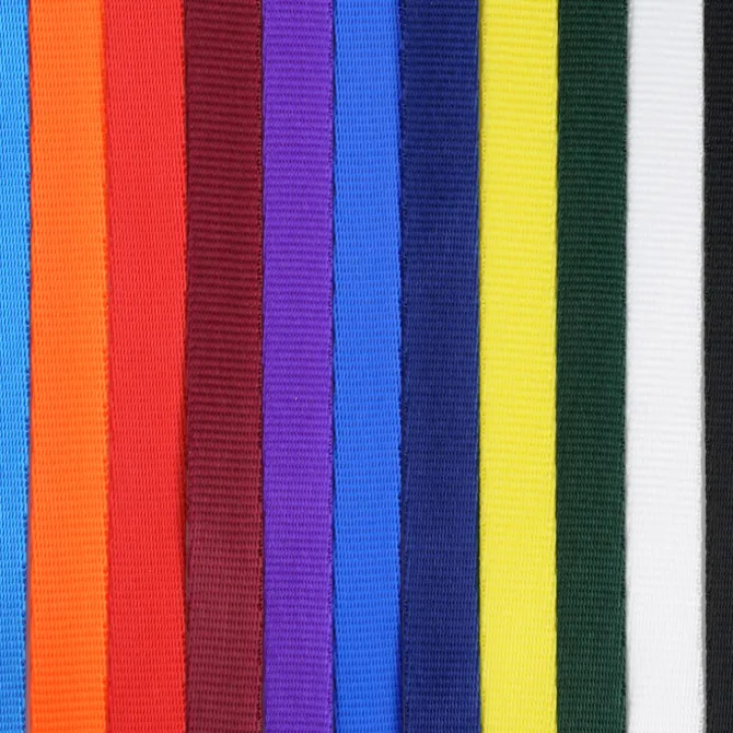 Smooth Nylon Lanyard - 1/2 inch - 32 inches - Plastic Bulldog Clip
