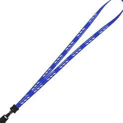 Smooth Nylon Lanyard - 1/2 inch - 36 inches - Large Metal Bulldog Clip - 24 hr