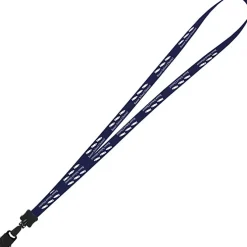 Smooth Nylon Lanyard - 1/2 inch - 36 inches - Large Metal Bulldog Clip - 24 hr