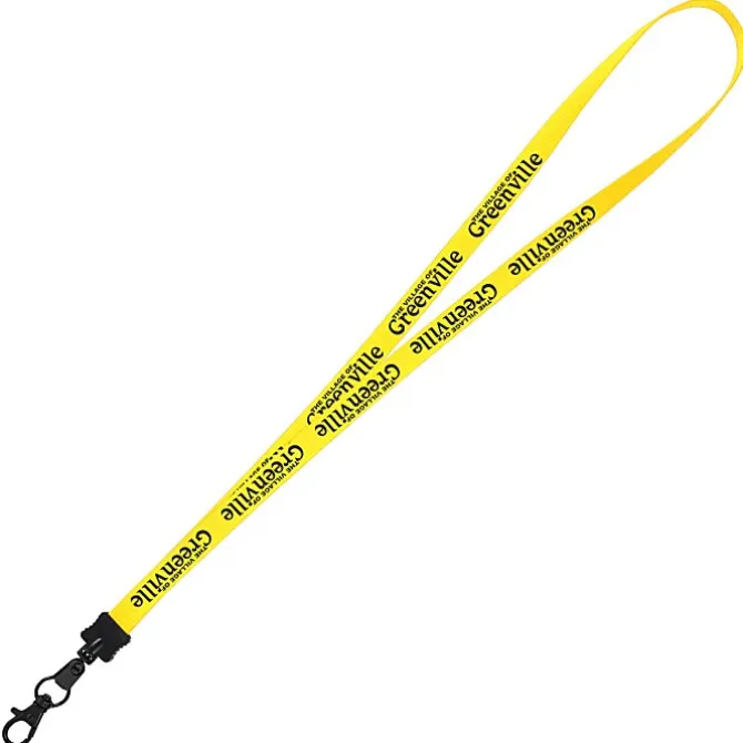 Smooth Nylon Lanyard - 1/2 inch - 36 inches - Metal Lobster Claw - 24 hr